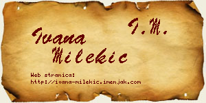 Ivana Milekić vizit kartica